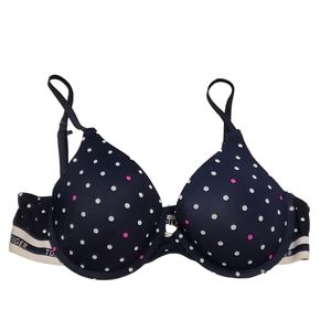 Tommy Hilfiger Polka Dot Classic Tee Push Up Bra 34C